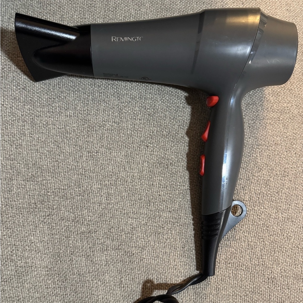 Remington Max Comfort Hair Dryer, Tourmaline, Ionic & Ceramic Technology, Gray